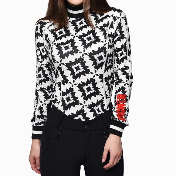 Bogner Tops - BOGNER Women's Madeline First Layer Top Black and White